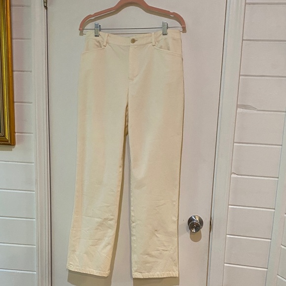 Ralph Lauren Cream Straight Leg Jeans - Picture 1 of 8